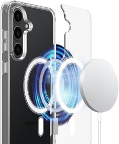 Resim Rongep Samsung Galaxy S26 için Şeffaf Kılıf Mag-Clear Güçlü Manyetikli [MagSafe ile Uyumlu] S26 Koruyucu Sararmaya Dayanıklı Kalın Yapılı Darbe Emici PC+TPU Hibrit Tasarım Samsung S26 Kılıfı 