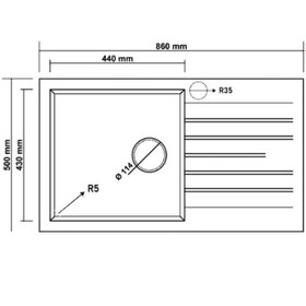 Resim Real P014 Loadikya 86 Xl Antrasit Granit Mutfak Eviyesi 86x50 Cm Antrasit 