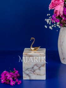 Resim MIARIK DESIGN & DEKORASYON Dekoratif Mermer Kare Detaylı Pamukluk 