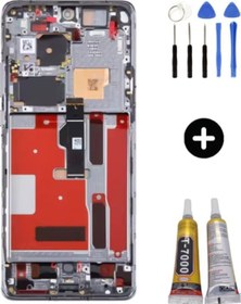 Resim Huawei P50 Pro Jad-lx9 Uyumlu Çıtalı Lcd Ekran Dokunmatik + Montaj Seti 