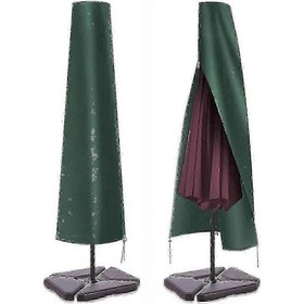 Resim Büyük 3 Metrelik Şemsiyeler İçin Su Geçirmez Şemsiye Kılıfı, Yeşil Rüzgar Geçirmez Tasarım 