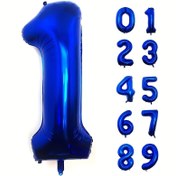 Resim Doğum günü partisi mezuniyet yıl dönümü fotoğraf çekimi için büyük poli soğutma film amonyak koyu mavi balon 0-9 numaralı 101.6 cm donanma mavisinde - kış, yeni yıl 