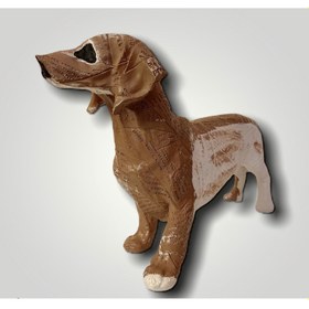 Resim 1001 Fırça Gazete Desenli Köpek 40 cm 