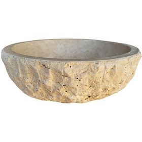 Resim Dışı Yontulmuş Traverten Doğaltaş Lavabo 