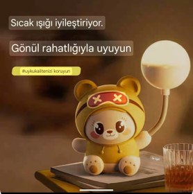 Resim HEDİYEVİM Sevimli ayıcık masa lambası gece lambası 