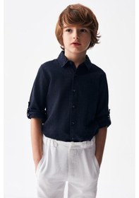 Resim Nk Kids Erkek Gömlek 24ynk46516 Lacivert 