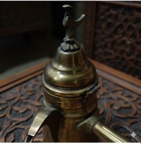 Resim Osmanlı Dönemi Bakır Türk Kahvesi Cezvesi Ve Tepsisi El İşçiliği Antika Set 