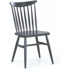 Resim Ashbourne Retro Ahşap Sandalye Antrasit 