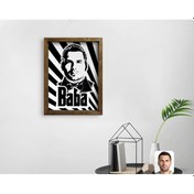 Resim Kişiye Özel Godfather Baba Silüet Tasarımlı Doğal Masif Ahşap Çer (551061728) 