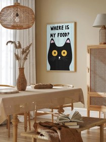 Resim Kedi - Yemeğim Nerede? - 21x30 cm 