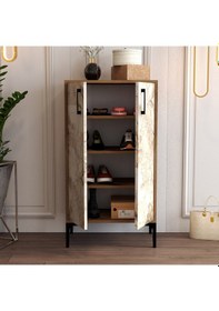 Resim Variant Prag Ayakkabılık - Ceviz / Beyaz Mermer Beyaz 