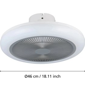 Resim Eglo 35138 "kostrena" 45,5 cm Çapında Abs Tavan Vantilatörü Ac Motor 