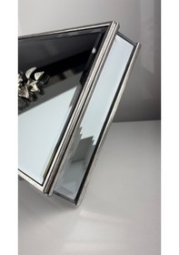 Resim Aynalı Kutu Gondol Şekerlik Sunumluk Söz Nişan Kız İsteme Çikolatalık Dekoratif Obje Biblo Süs Eşya 43 Gümüş 