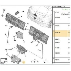 Resim Bagaj Kilit Karşılık 206 8724c0-bpe309186 
