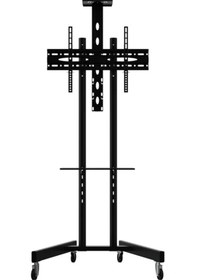 Resim Alpin TV İş Yeri Ofis Tipi Video Kamera Askı Aparatlı Metal Ayaklı Tekerlekli TV Sehpası/Ünitesi 