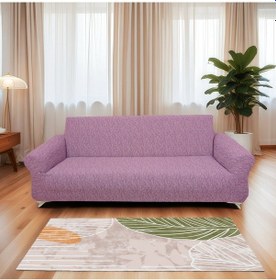 Resim StarMall Jakarlı Ağaç Kabuğu Koltuk Örtüsü, Kanepe Örtüsü, Chester Örtüsü Koltuk Kılıfı 3 Kişilik Bir Adet Pembe 