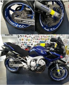 Resim Yamaha Fazer Jant Şeridi Ve Jant Içi Sticker Set 