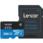 Resim Lexar High Performance 256 GB 633x microSDXC 