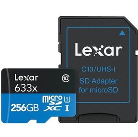 Resim Lexar High Performance 256 GB 633x microSDXC 