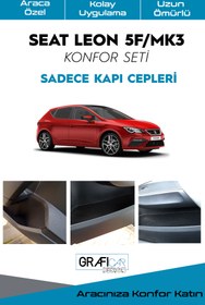 Resim GRAFİCAR Seat Leon 5f/mk3 Konfor Seti-iç Trim Kumaş Kadife Kaplama / Sadece Kapı Cepleri 