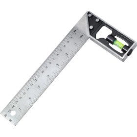 Resim Bts 03022 Su Terazili Açı Ölçer Cetvel Marangoz Gönye 90° 20 cm 