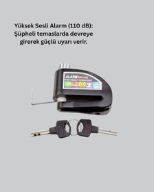 Resim Gld-spt- Ekonomik Alarm Disk Kilidi Motosiklet Scooter Bisiklet Güvenlik 