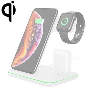 Resim Sunskyy Z5 QI Dokunmatik Halka Işıklı Dikey Manyetik Kablosuz Şarj Cihazı Beyaz 