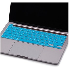 Resim Apple Uyumlu MacBook Pro Klavye Koruyucu 13inç M1-m2 Us To Tr Touchbarlı A2338 A2289 A2251 A2141 Açık Mavi 