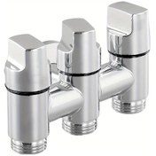 Resim Dream011 Silvery 304 Paslanmaz Çelik 3 Yollu Vana - Bağımsız Kollu 3 Çıkışlı Duş Bağlantı Vana 
