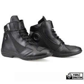 Resim 4Riders City EVO CE Sertifikalı Korumalı Motosiklet Botu Siyah 