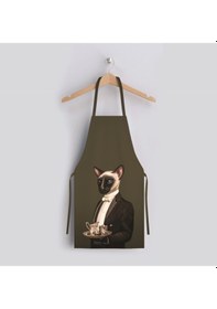 Resim Mr. Cat Mutfak Önlüğü Keten Kumaş, Uluslararası Yıkama Ve Solmama Sertifikası Çok Renkli 