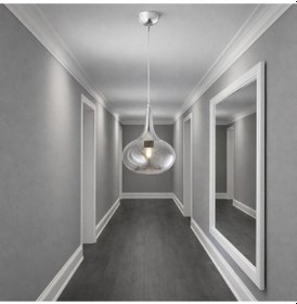 Resim Tt602-1-fullkr Tt Ayd. Krom Kaplama Tekliuzun Hunili Tombul Avize Gümüş 