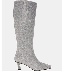Resim Katy Perry The Zaharrah Kadın Gümüş Taşlı Topuklu Çizme Gümüş 