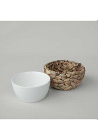 Resim Linens Straw Porselen 16,5x9 Cm Sunum Kasesi Beyaz 