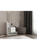 Resim Nettrends Modüler Depolama Çekmeceli Ofis Sehpası Kitaplıklı Yan Ünite Alt Raflı Konsol BEYAZ-PNR-OFS-S-1001 