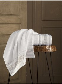 Resim Cotton Ladın Banyo Havlusu 90x150 Krem 