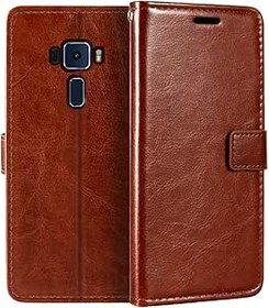 Resim PU Deri Cüzdanlı Telefon Kılıfı Asus Zenfone 3 Deluxe ZS570KL ile Uyumlu, Mıknatıslı Kapaklı, Kart Gözlü ve Ayaklı Koruyucu Kapak 