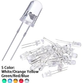 Resim Wangxi 100 Adet Yeşil 5mm Parlak Yuvarlak Led Diyot Dıy Sinyal Işık Dekorasyon 