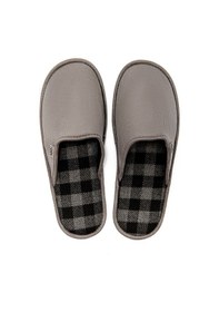 Resim Twigy Ekose Erkek Ev Terliği Gri-3 41/46 AA0558 Gri 