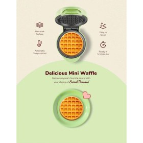 Resim Bestron Mini Waffle Makinesi, Retro Stil, 550W, Yapışmaz Kaplama 