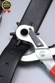 Resim Svein Çok Fonksiyonlu Paslanmaz Çelik Delik Açma Aleti 6 Başlıklı Kumaş Deri Pantolon Kemer Delme Pensesi 