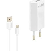 Resim Auris Şarj Aleti + Lightning Kablo 1A 5W 