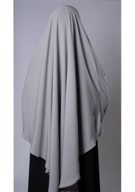 Resim Hürrem Bone Gri Pratik Hazır Geçmeli Tesettür Eşarp Medine İpeği Bağcıklı Sufle Hijab 2301 15 