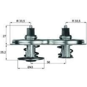 Resim MAHLE TX3383D TERMOSTAT SCANIA DAF 83°C CONTALI 