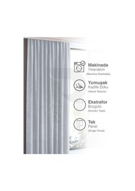 Resim Home Daily Series Beyaz Ada Fon Perde Beyaz 