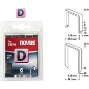 Resim Novus D Tip 53 F/10mm Yassı Zımba Teli 600 Lü Paket 