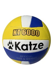 Resim Katze Kt6000 Voleybol Topu El Dikişli Mavi Beyaz 