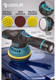 Resim Assur ASR441 12 V Orbital 6 Kademeli Polisaj Mavi 