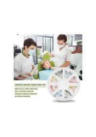 Resim Xindoker 200 Adet Diş Fiber Post Seti - 4 Farklı Boyutta Cam Kuvars Diş Onarım Kiti 1.0-1.6mm 