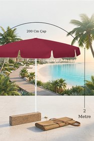 Resim Lucky Love Plaj Bahçe Balkon İçin Bükülebilen Şemsiyesi İnce Branda Kumaş - 2 Metre Yükseklik / 200 Cm Genişlik 